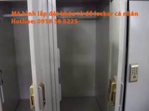 Mô hình lắp đặt thực tế khóa tủ đồ locker cá nhân