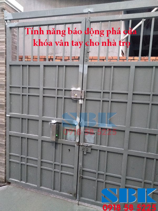 Tính năng báo động phá cửa cho khóa vân tay nhà trọ