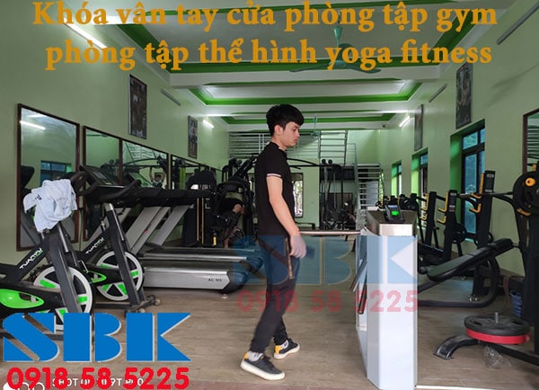 Khóa vân tay cửa phòng tập gym , phòng tập thể hình yoga fitness