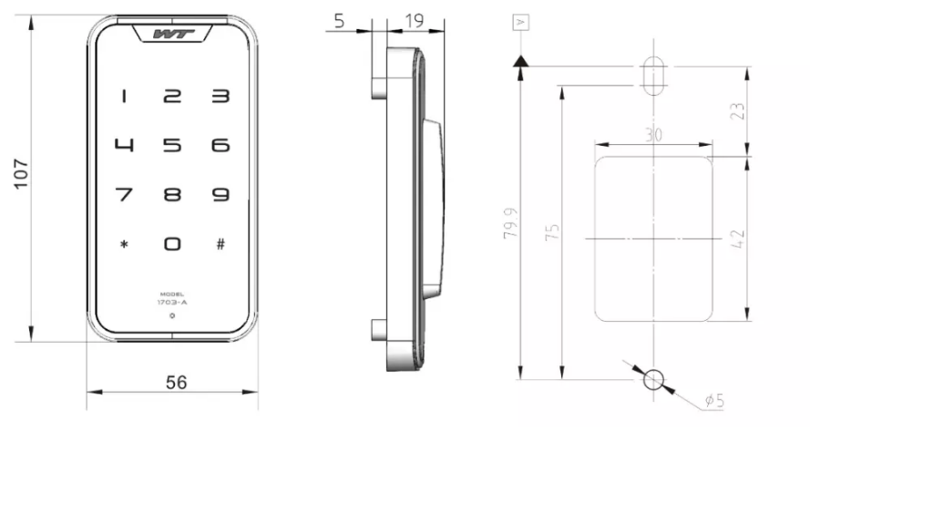 kích thước khóa tủ locker