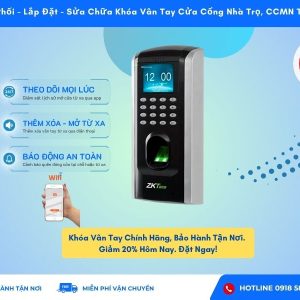 Lắp đặt sửa chữa khóa vân tay nhà trọ ZKTeco SF200
