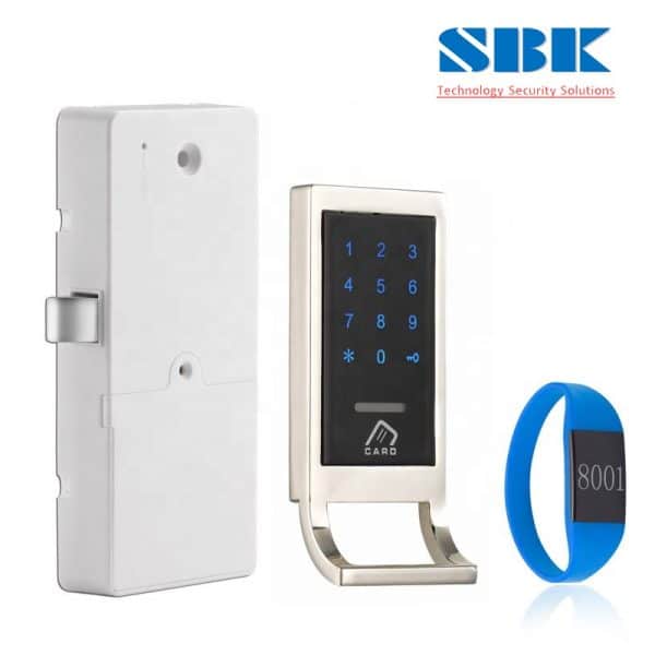 Khóa từ tủ đồ locker mã số LK-EM1106 – Viền bạc