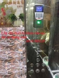 Lắp đặt thiết bị khóa vân tay thẻ từ thang máy