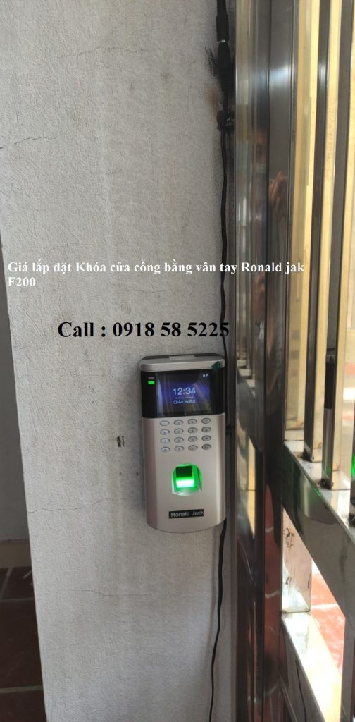 Giá lắp đặt Khóa cửa cổng săt bằng vân tay Ronald jak F200 