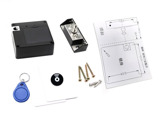 Khóa tủ locker thẻ từ LK-2108 bản vẽ lắp đặt