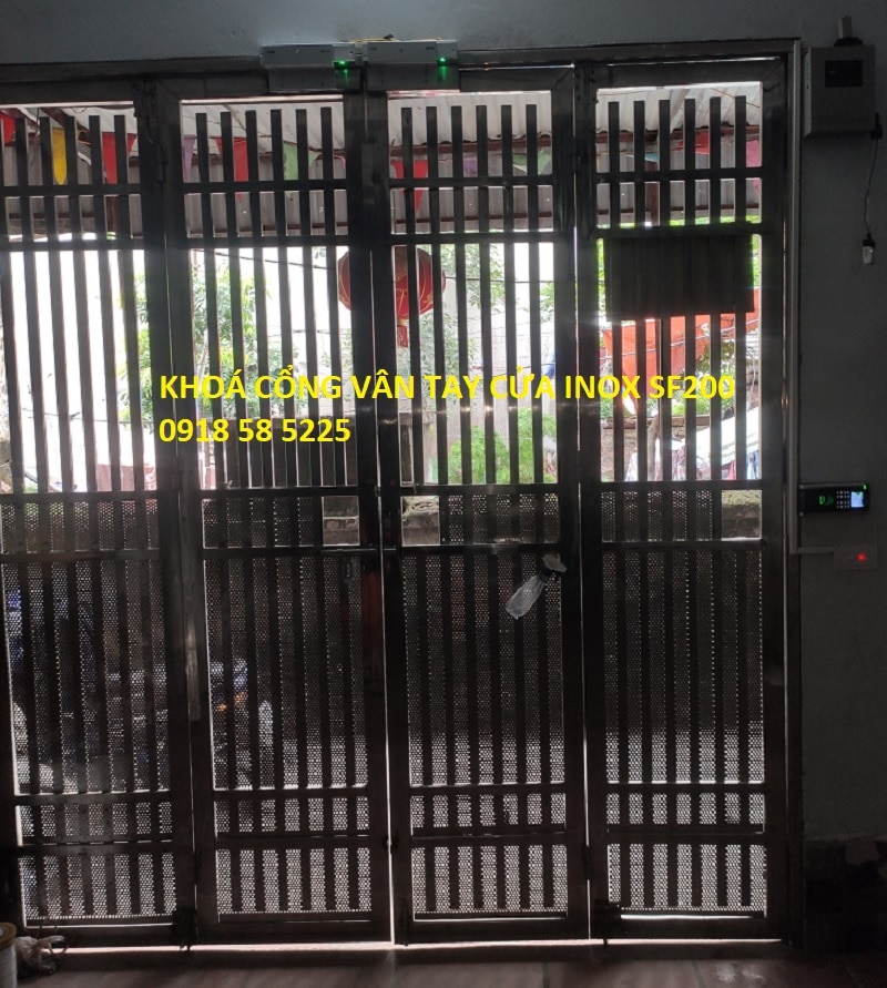 KHOÁ CỔNG VÂN TAY CỬA INOX SF200