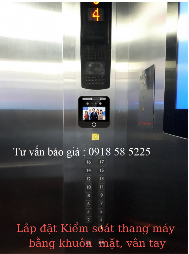 Lắp đặt kiểm soát thang máy bằng khuôn mặt cho chung cư toà nhà