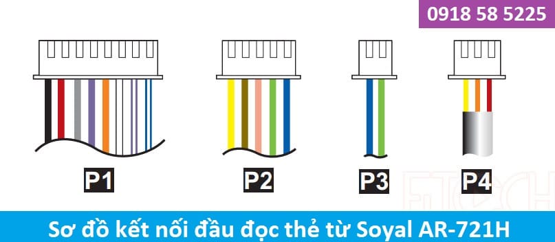sơ đồ kết nối đầu đọc Soyal AR-721H