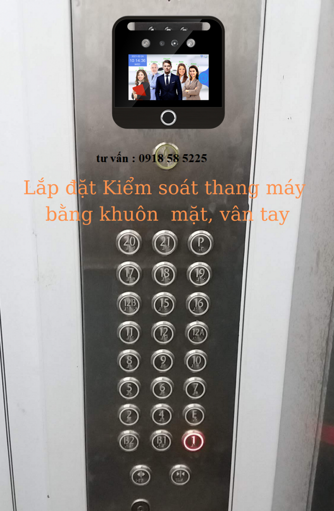 đầu đọc nhận diện khuôn mặt cho thang máy 