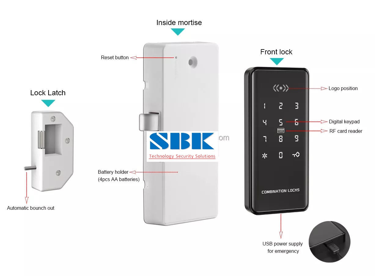 khóa tủ locker thẻ từ, mã số quản lý phần mềm APP bluetooth