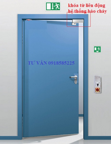 khóa điện từ nam châm liên động hệ thống báo cháy tòa nhà