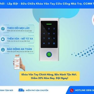 Đầu Đọc Vân Tay HF1 WiFi - Giải Pháp Khóa Cổng Thông Minh Cho Nhà Trọ & Chung Cư Mini | Quản Lý Từ Xa 24/7