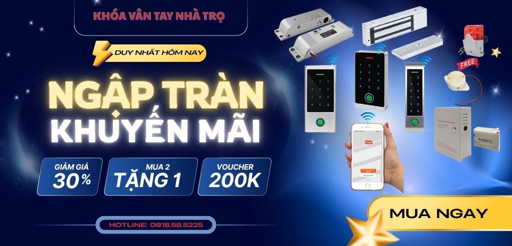 Khóa Vân Tay Nhà Trọ Chính Hãng | Giải Pháp Quản Lý Tối Ưu | Bảo Mật Tuyệt Đối