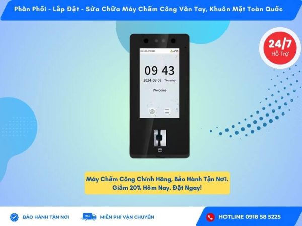 Máy Chấm Công Kiểm Soát Ra Vào Khuôn Mặt Zkteco 4A