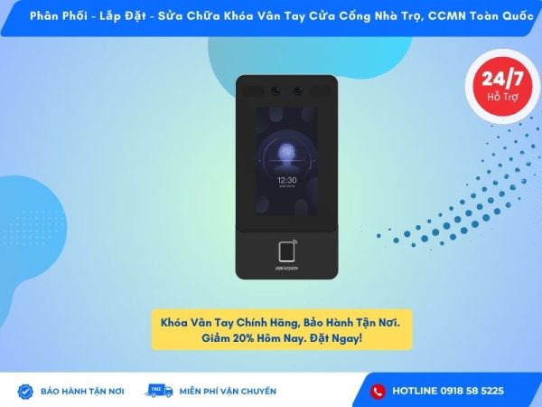 Máy Chấm Công HIKVISION DS-K1T342MFWX: Nhận Diện Khuôn Mặt, Vân Tay