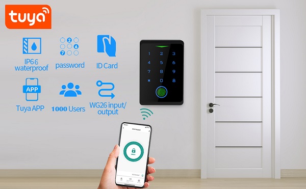 khóa vân tay nhà trọ app tuya smart CF1wifi