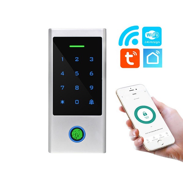 khóa vân tay nhà trọ app tuya smart HF1wifi