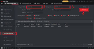 Báo cáo (report) không hiển thị dữ liệu IVMS-4200