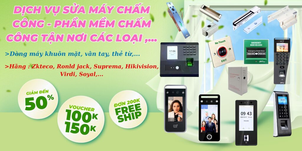 Sửa chữa máy chấm công và kiểm soát ra vào