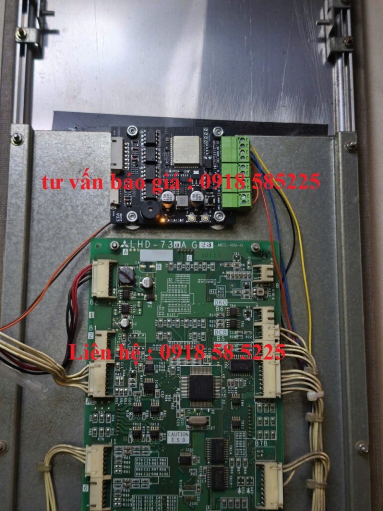 bộ phân tầng thang máy Mitsubishi bằng thẻ từ